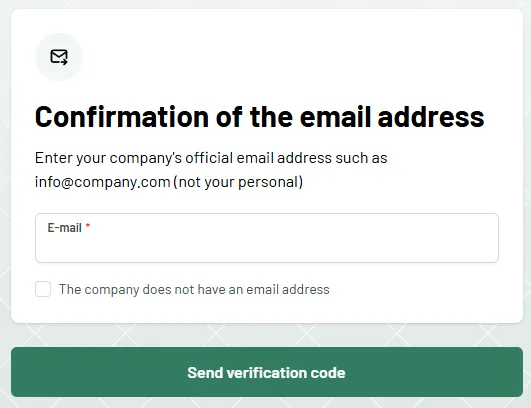 step 6 - confirmation of email address