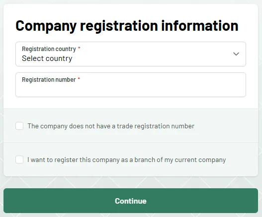 step 4 - company registration information