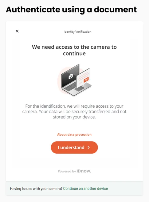 step 7 - Data protection policy IDnow