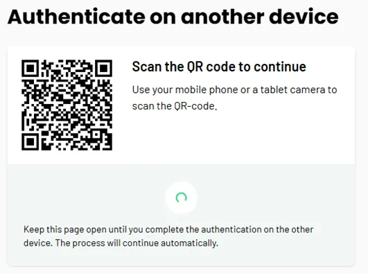 step 8c - authenticate on another device